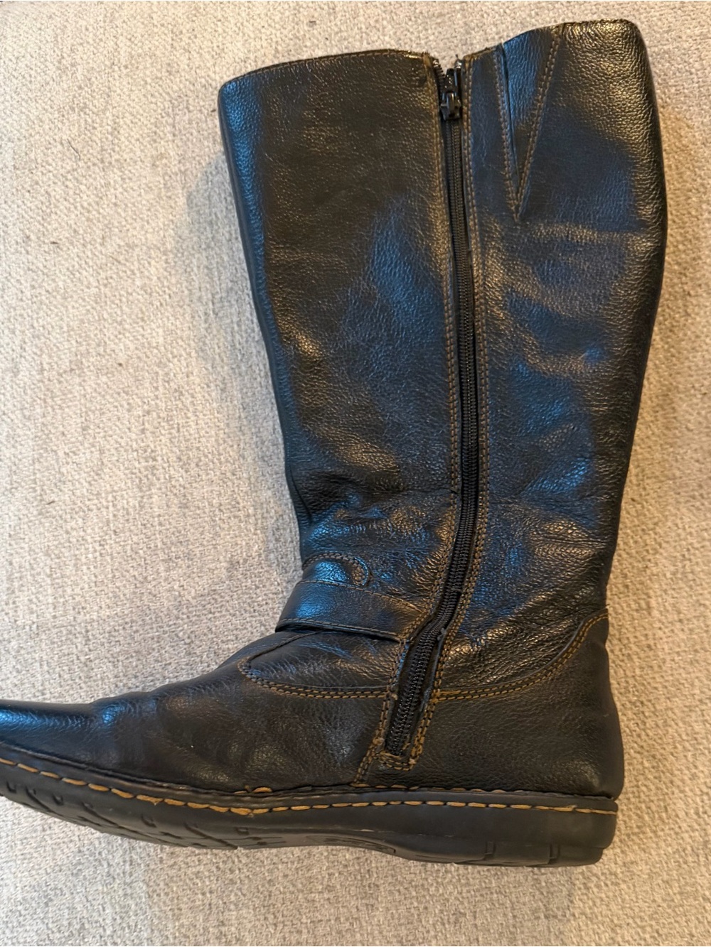 b.o.c. Black Pebble Leather Mid-Calf Buckle Boots -Wide Width - Picture 2 of 3